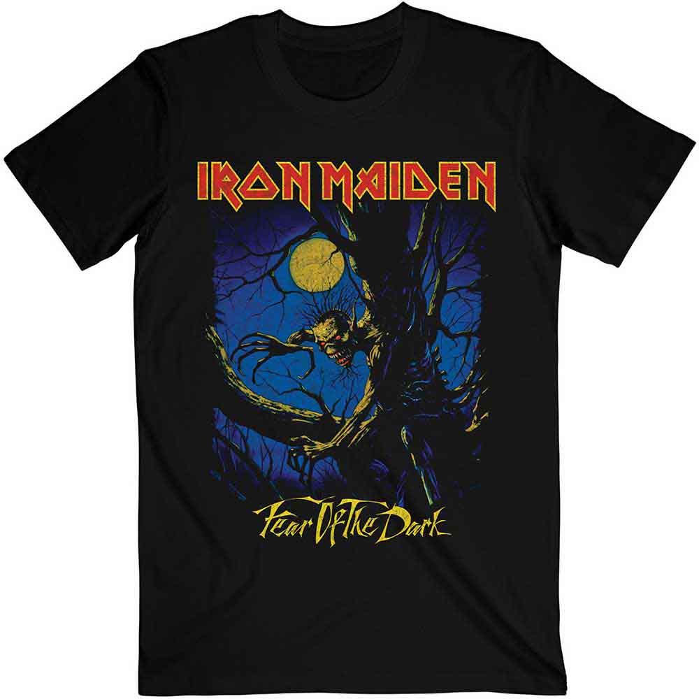Iron Maiden Unisex T-Shirt Fear of the Dark Moonlight Black (M)