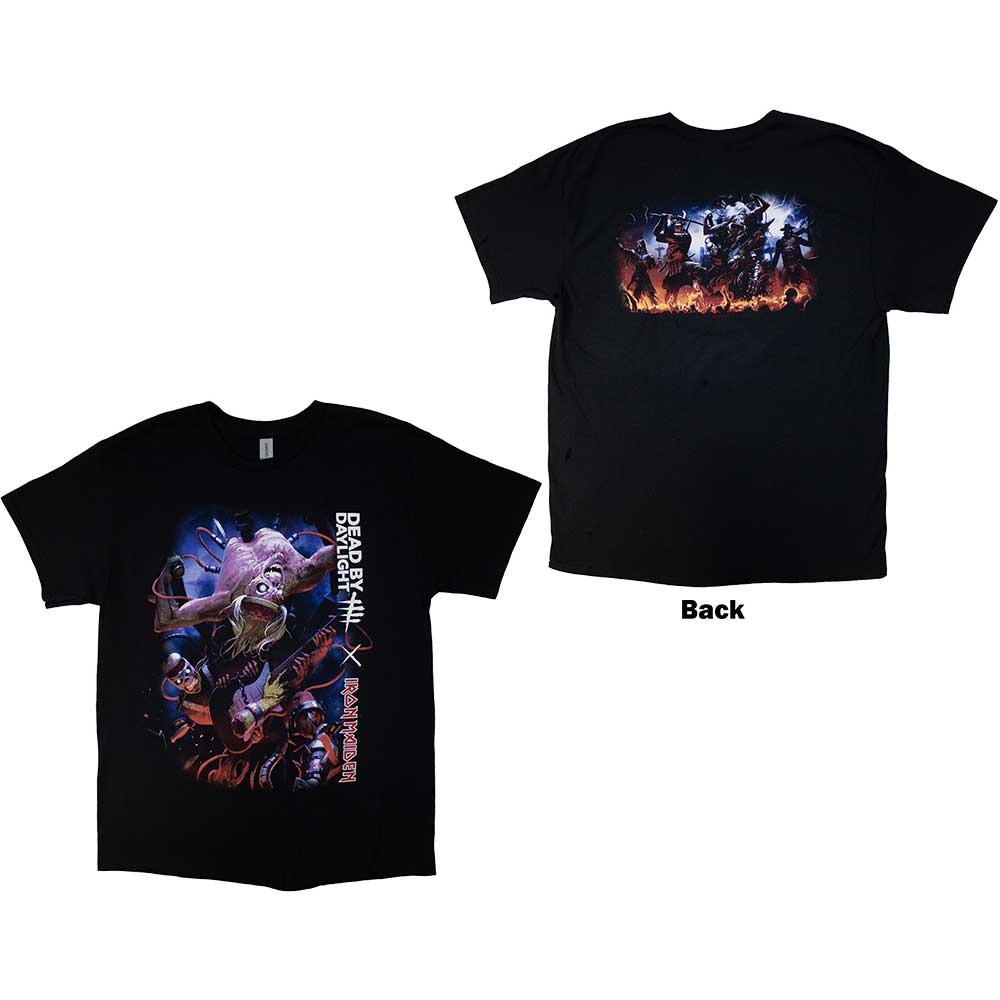 Iron Maiden Unisex T-Shirt Dead By Daylight Monster Eddie (Back Print) Black (M)