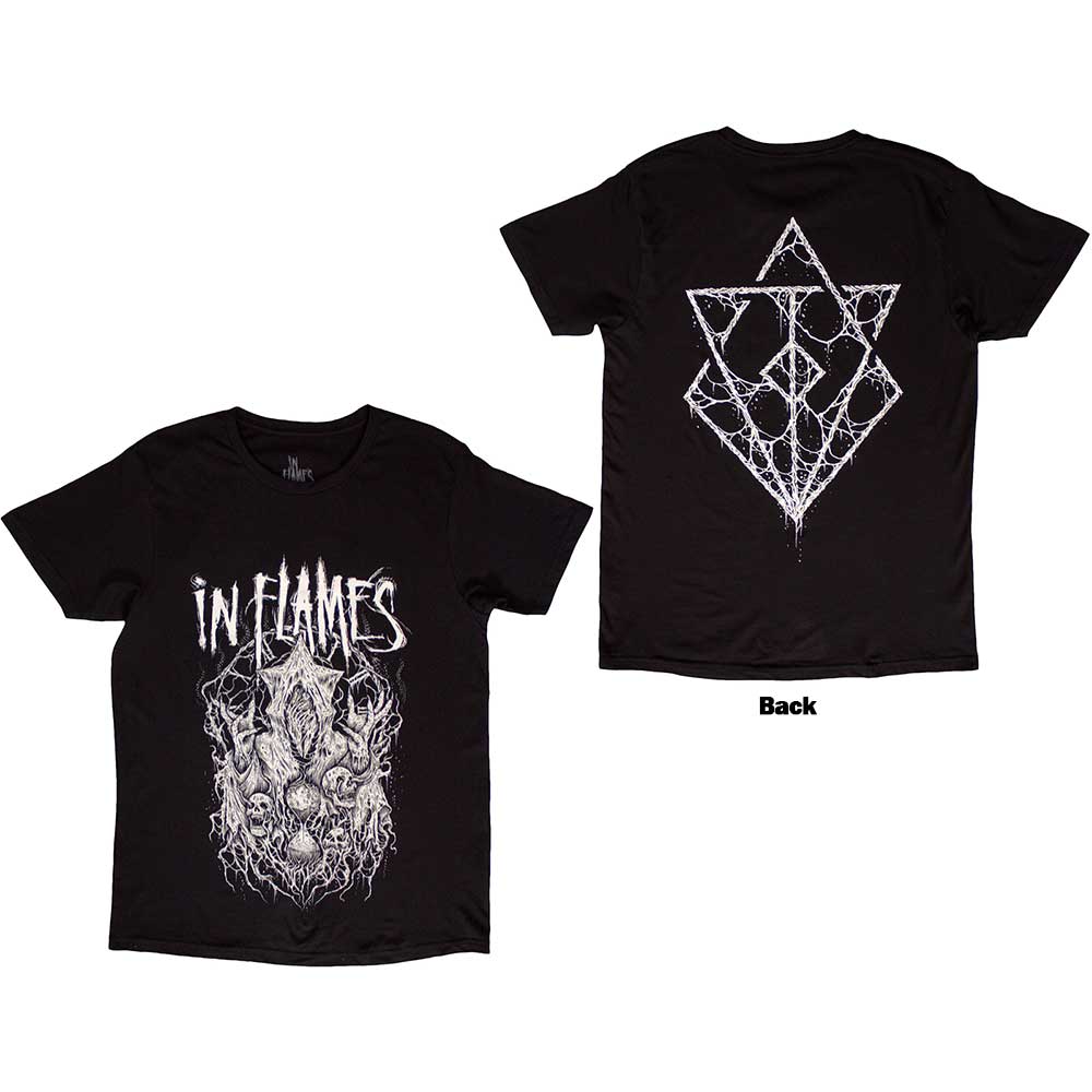 In Flames Unisex T-Shirt Buried in Time (Back Print) Black (L)
