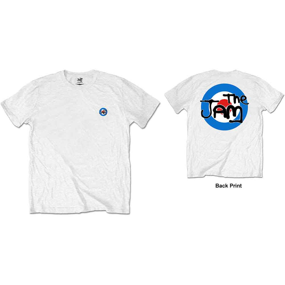 The Jam Unisex T-Shirt Target Logo (Back Print/Retail Pack) White (XXL)