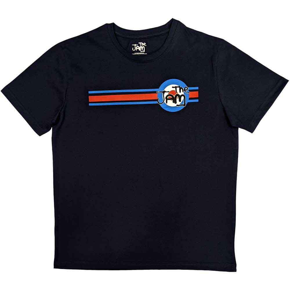The Jam Unisex T-Shirt Target Stripe Navy Blue (L)