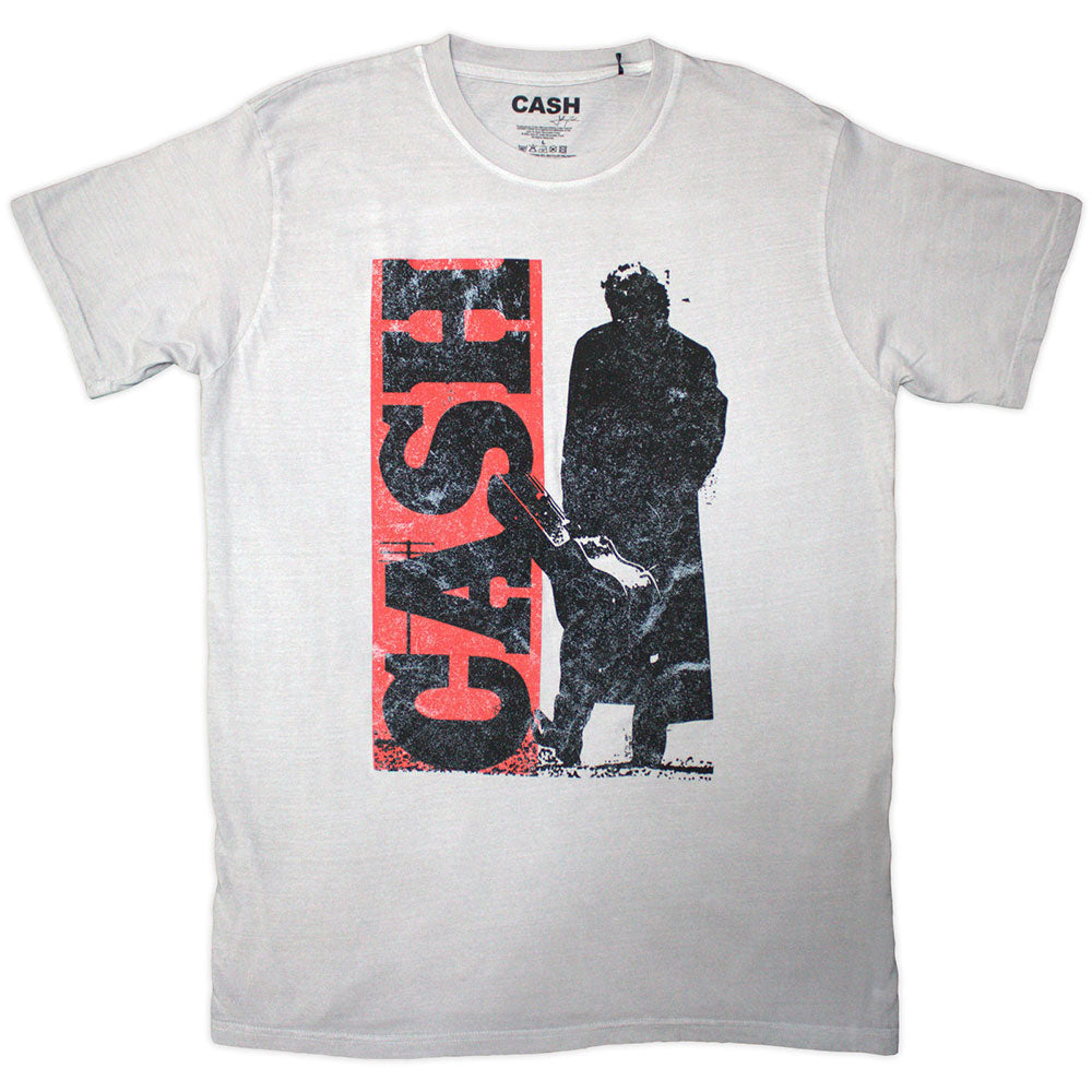 Johnny Cash Unisex T-Shirt Bold Silhouette Natural (S)