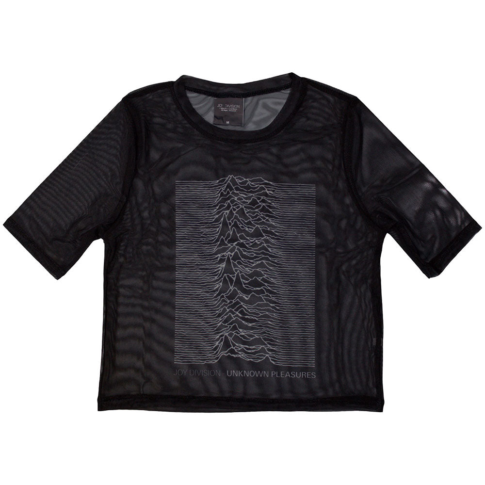 Joy Division Ladies Long Sleeve T-Shirt Unknown Pleasures (Mesh) Black (XXL)