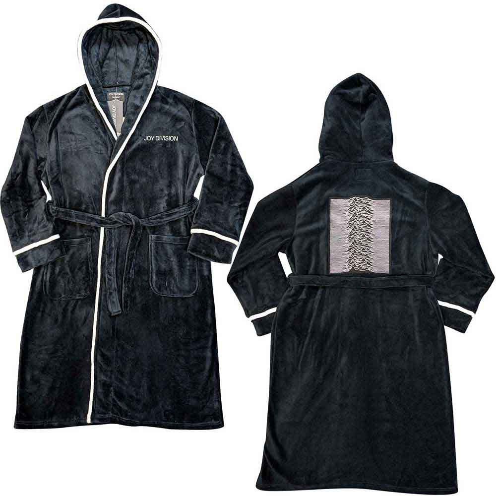 Joy Division Unisex Bathrobe Unknown Pleasures Black (S)
