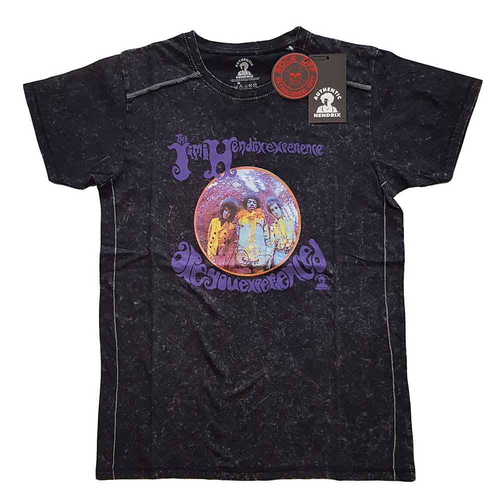 Jimi Hendrix Unisex T-Shirt (Snow Wash) Experienced Black (S)