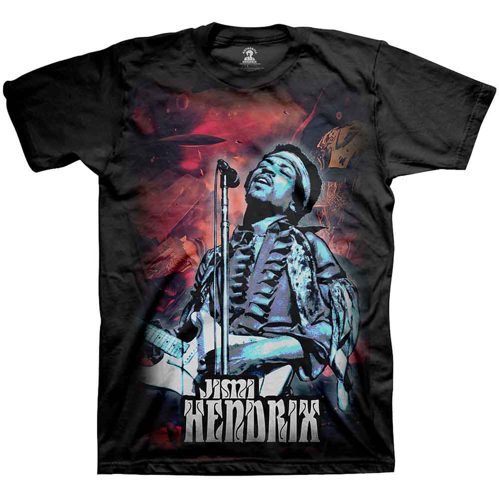 Jimi Hendrix Unisex T-Shirt Universe Black (XL)
