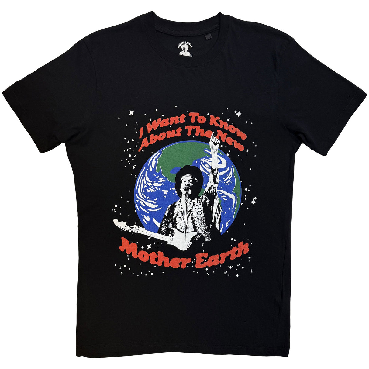 Jimi Hendrix Unisex T-Shirt Earth Day Black (L)