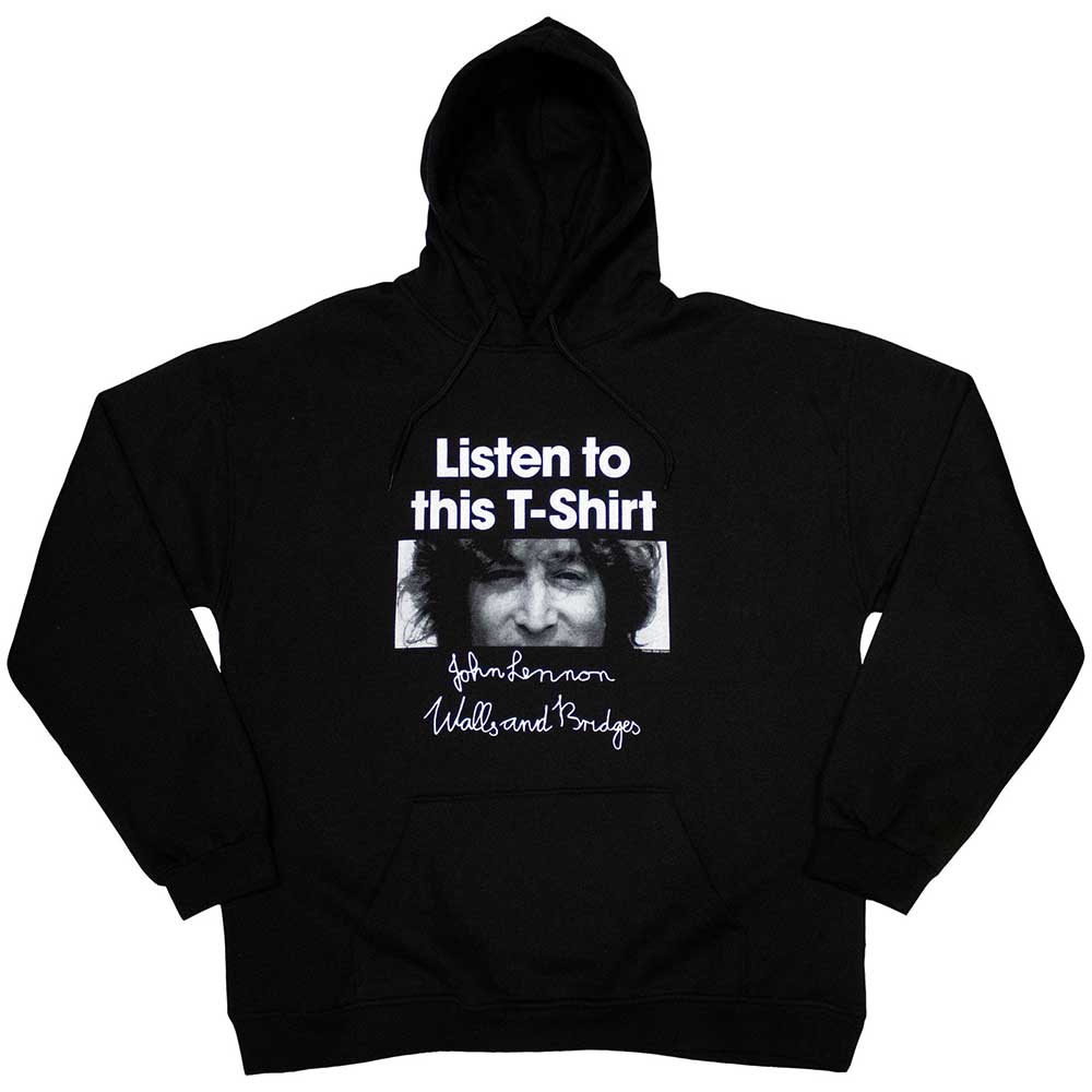 John Lennon Unisex Pullover Hoodie Listen Lady Black (XXXL)