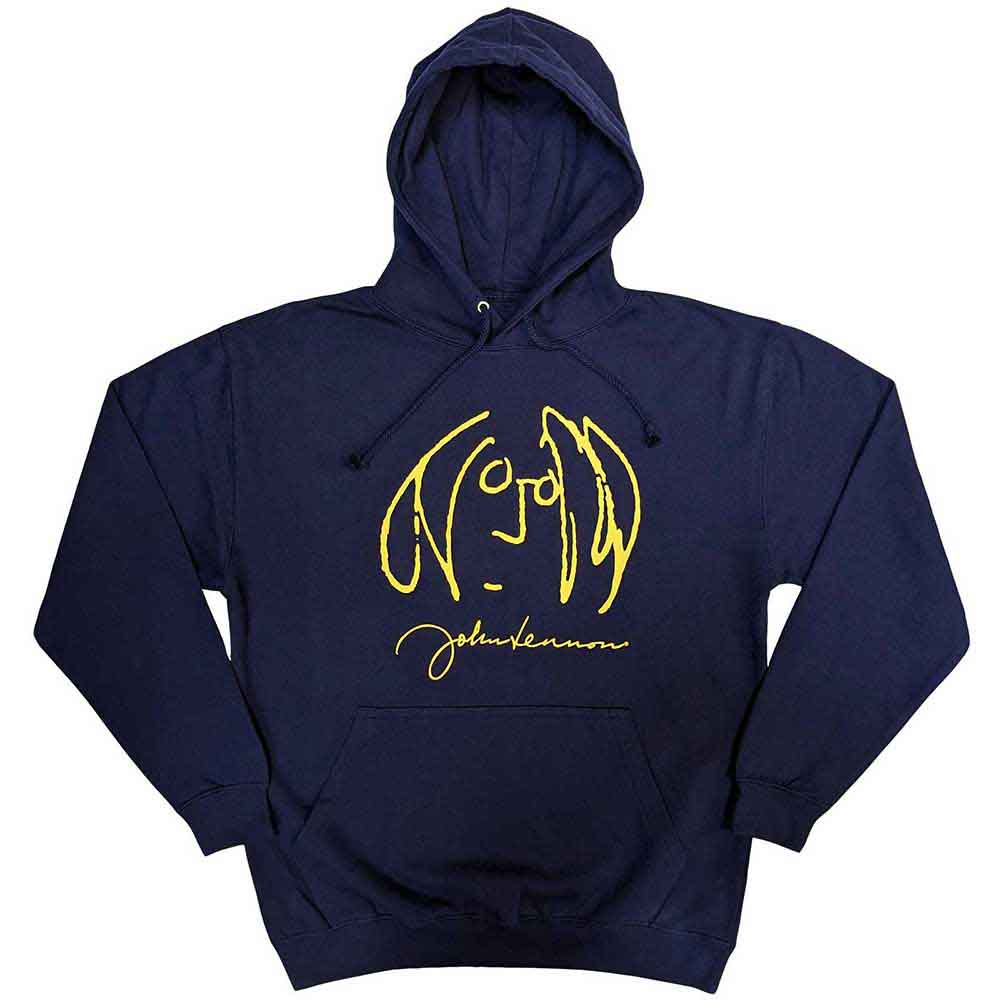 John Lennon Unisex Pullover Hoodie Self Portrait Blue (M)