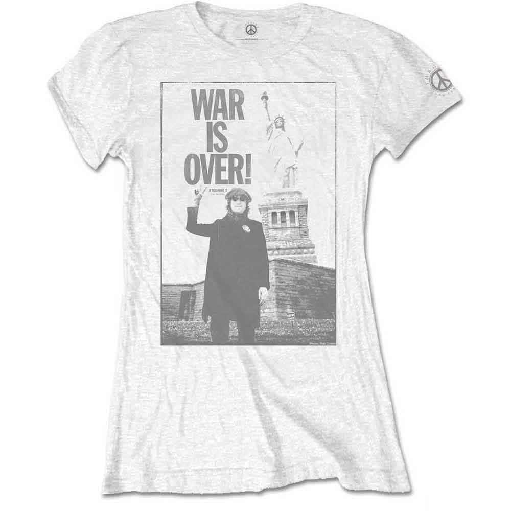 John Lennon Ladies T-Shirt Liberty Lady White (S)