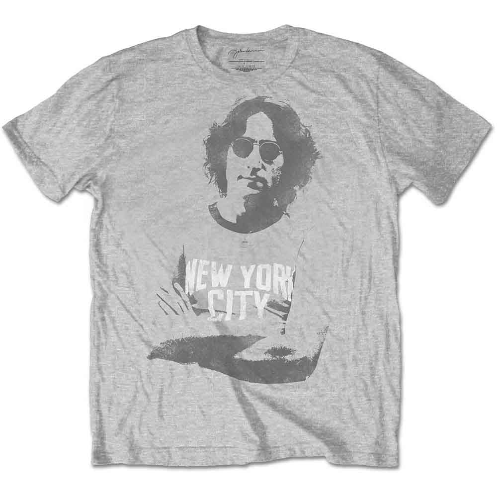 John Lennon Unisex T-Shirt NYC Grey (L)