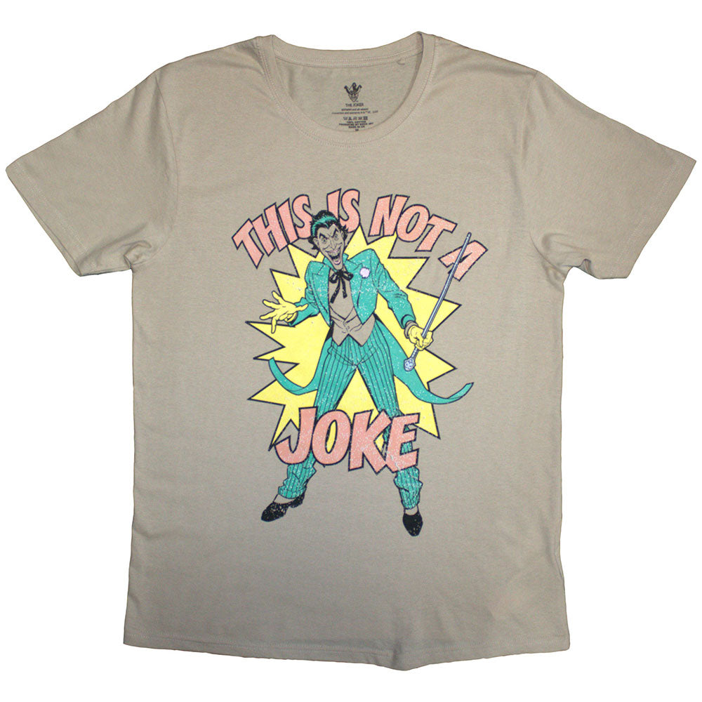 DC Comics Unisex T-Shirt This Is Not a Joke Sand (S)