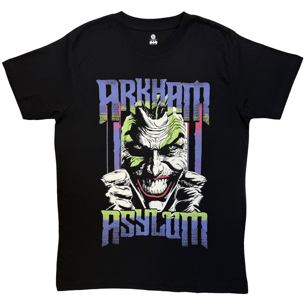 DC Comics Unisex T-Shirt Joker Arkham Asylum Black (XL)