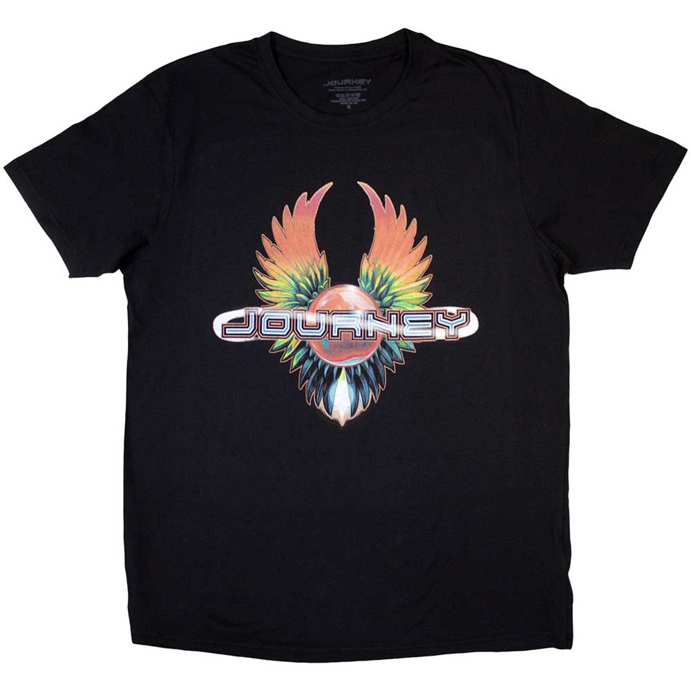 Journey Unisex T-Shirt Tie-Dye Wings Black (M)