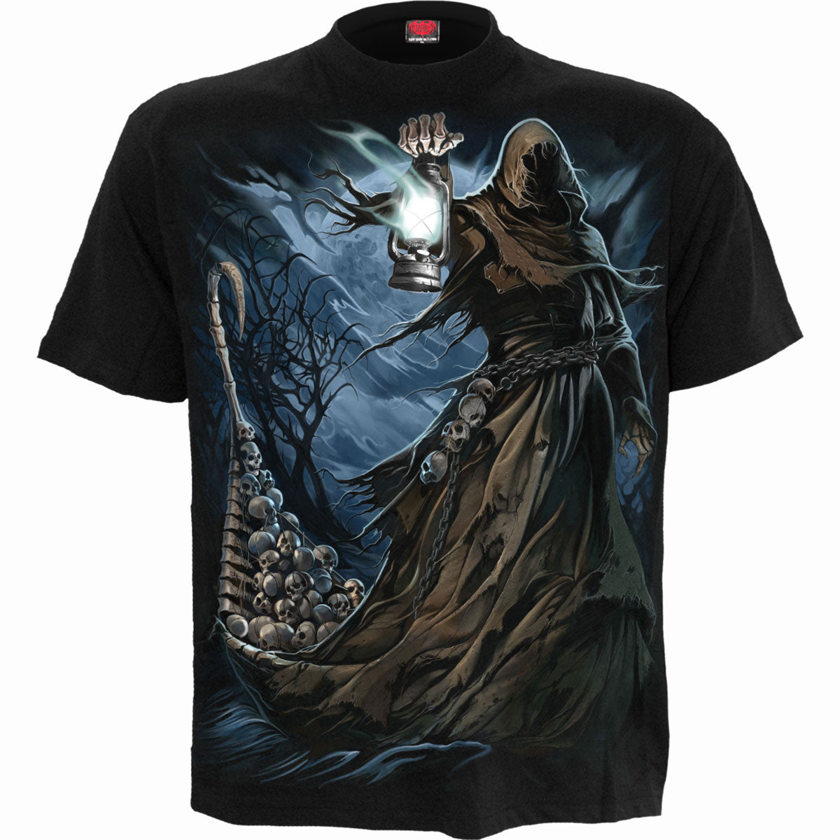 Spiral Unisex T-Shirt Ferryman (Back Print) Black (M)