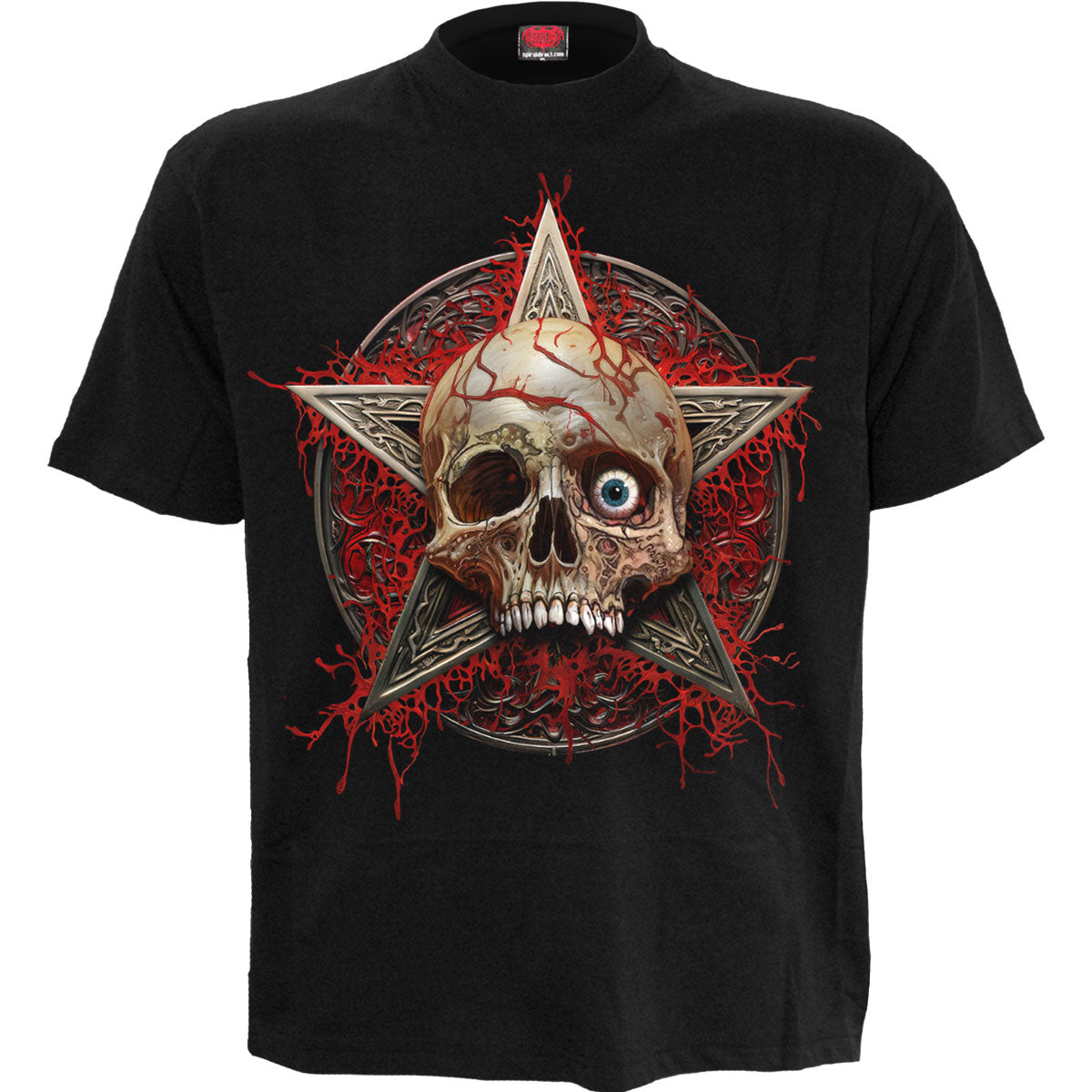 Spiral Unisex T-Shirt Creeping Curse (Back Print) Black (XL)