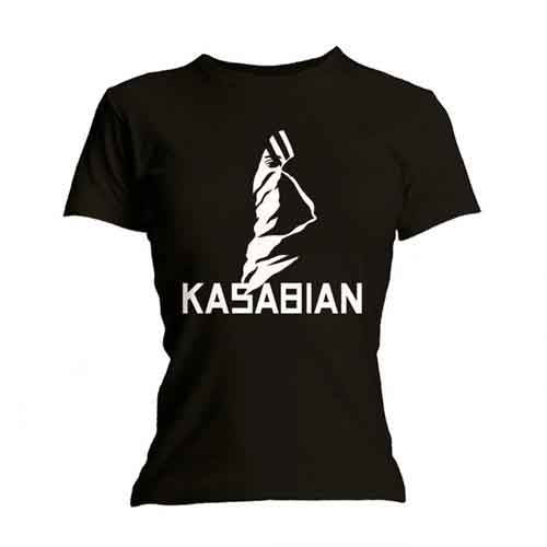 Kasabian Ladies T-Shirt Ultra Black with Skinny Fitting Black (L)