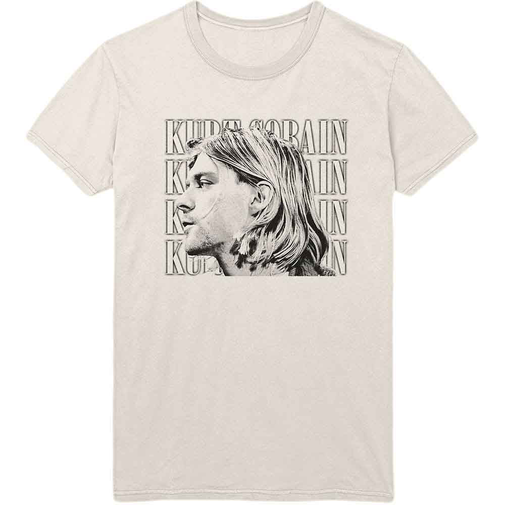 Kurt Cobain Unisex T-Shirt Contrast Profile Natural (XL)