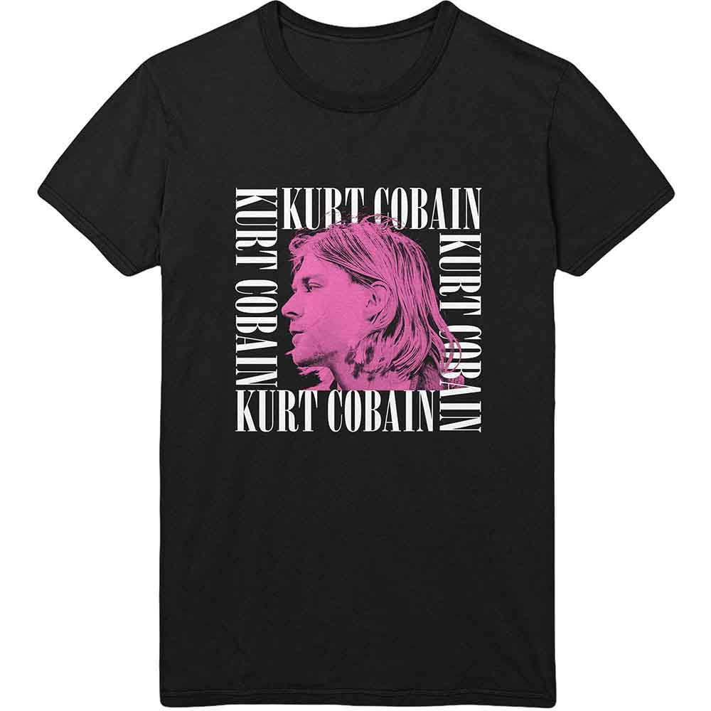 Kurt Cobain Unisex T-Shirt Head Shot Frame Black (S)