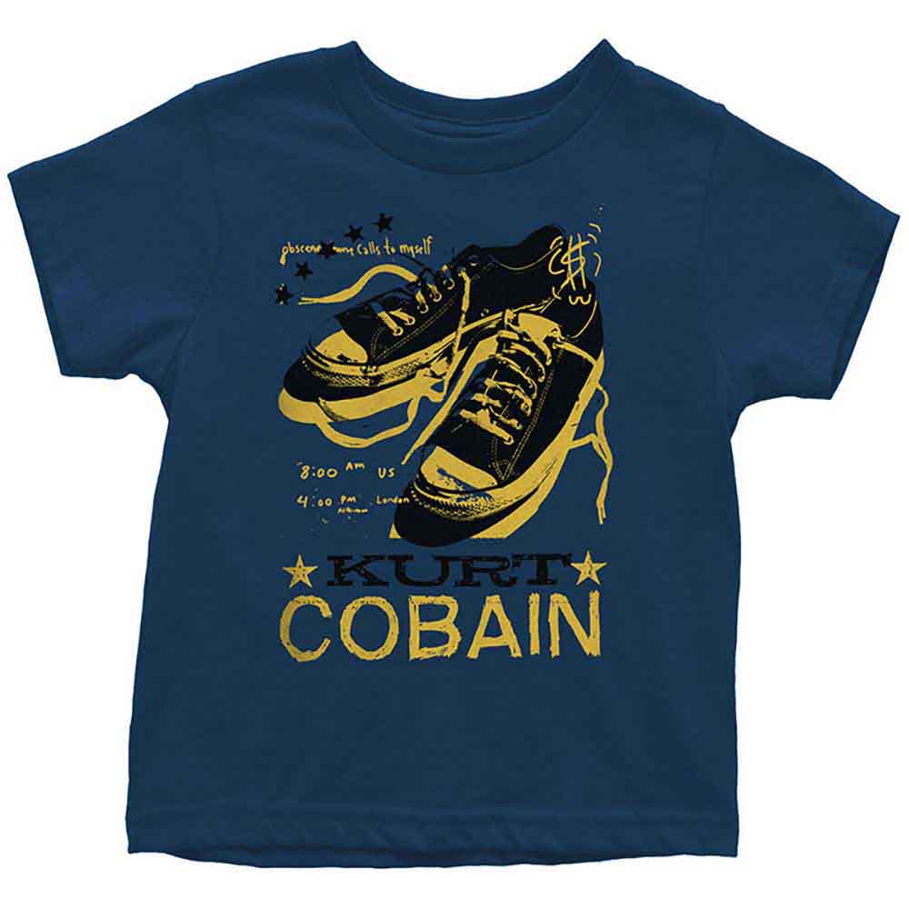 Kurt Cobain Kids T-Shirt (Toddler) Laces Blue (5yrs)