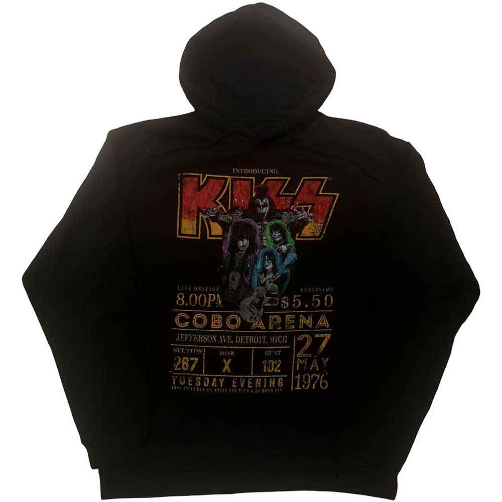 KISS Unisex Pullover Hoodie Cobra Arena '76 (Eco-Friendly) Black (XXL)