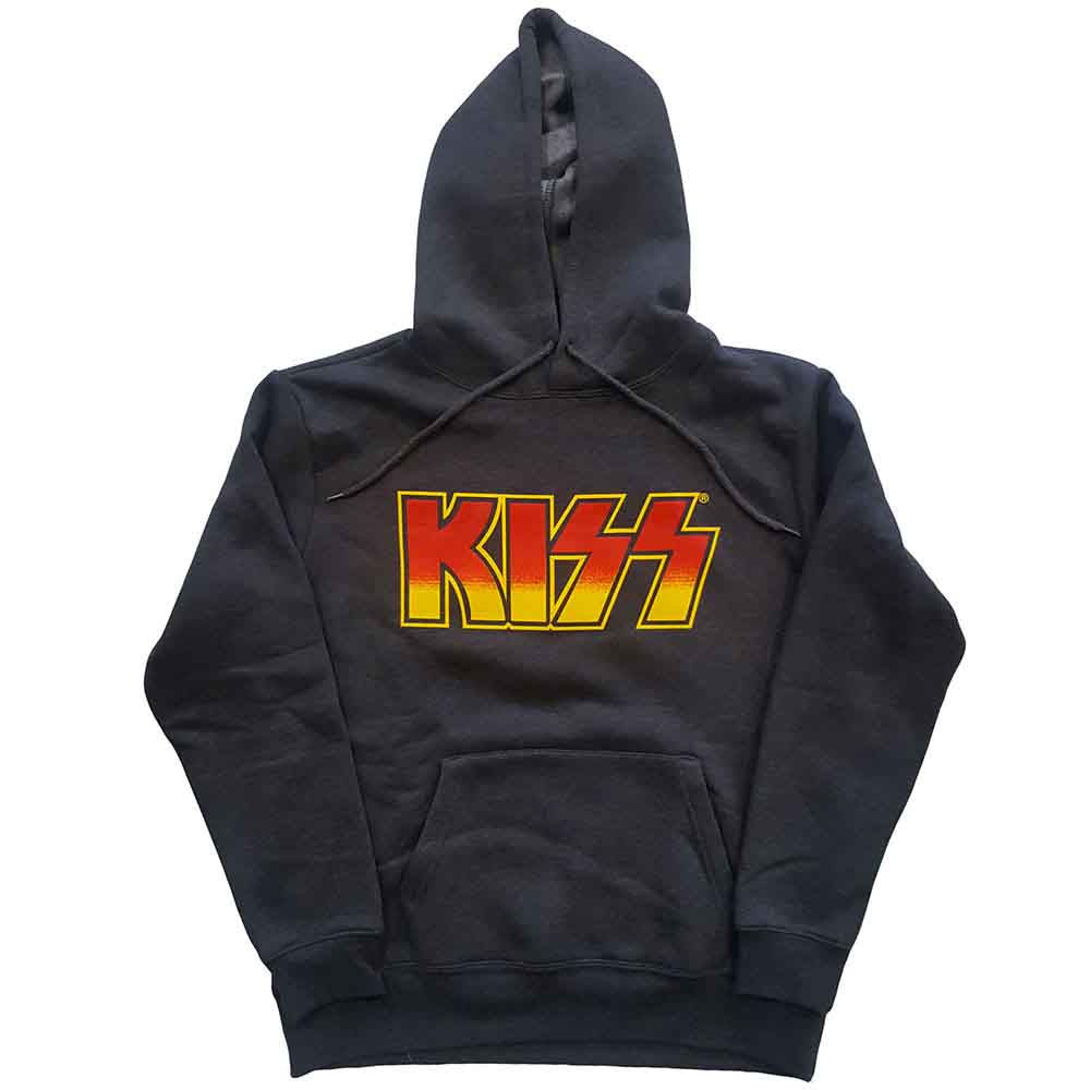 KISS Unisex Pullover Hoodie Classic Logo Grey (M)