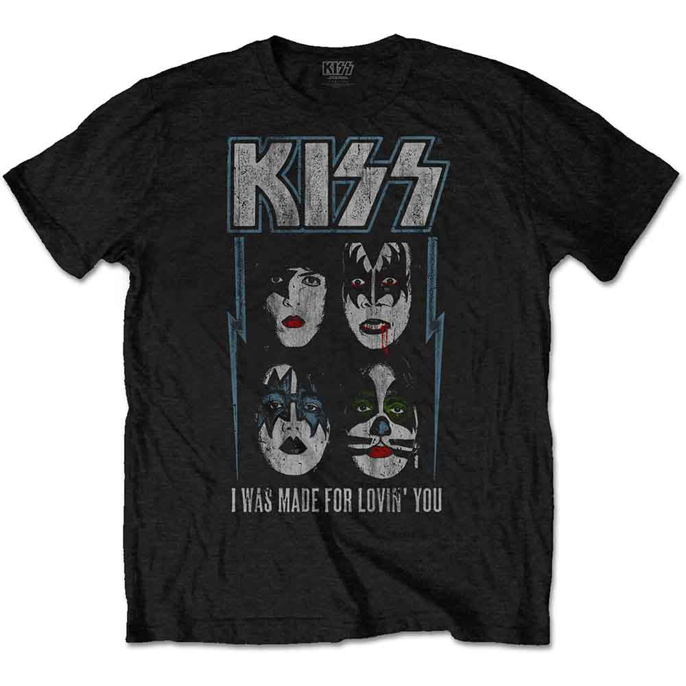 KISS Unisex T-Shirt Made For Lovin' You Black (L)