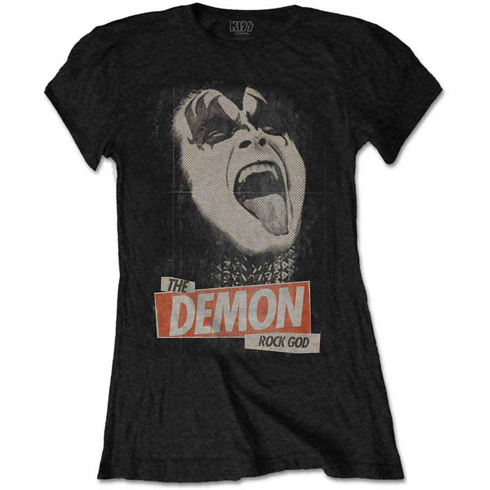 KISS Ladies T-Shirt The Demon Rock Black (XL)