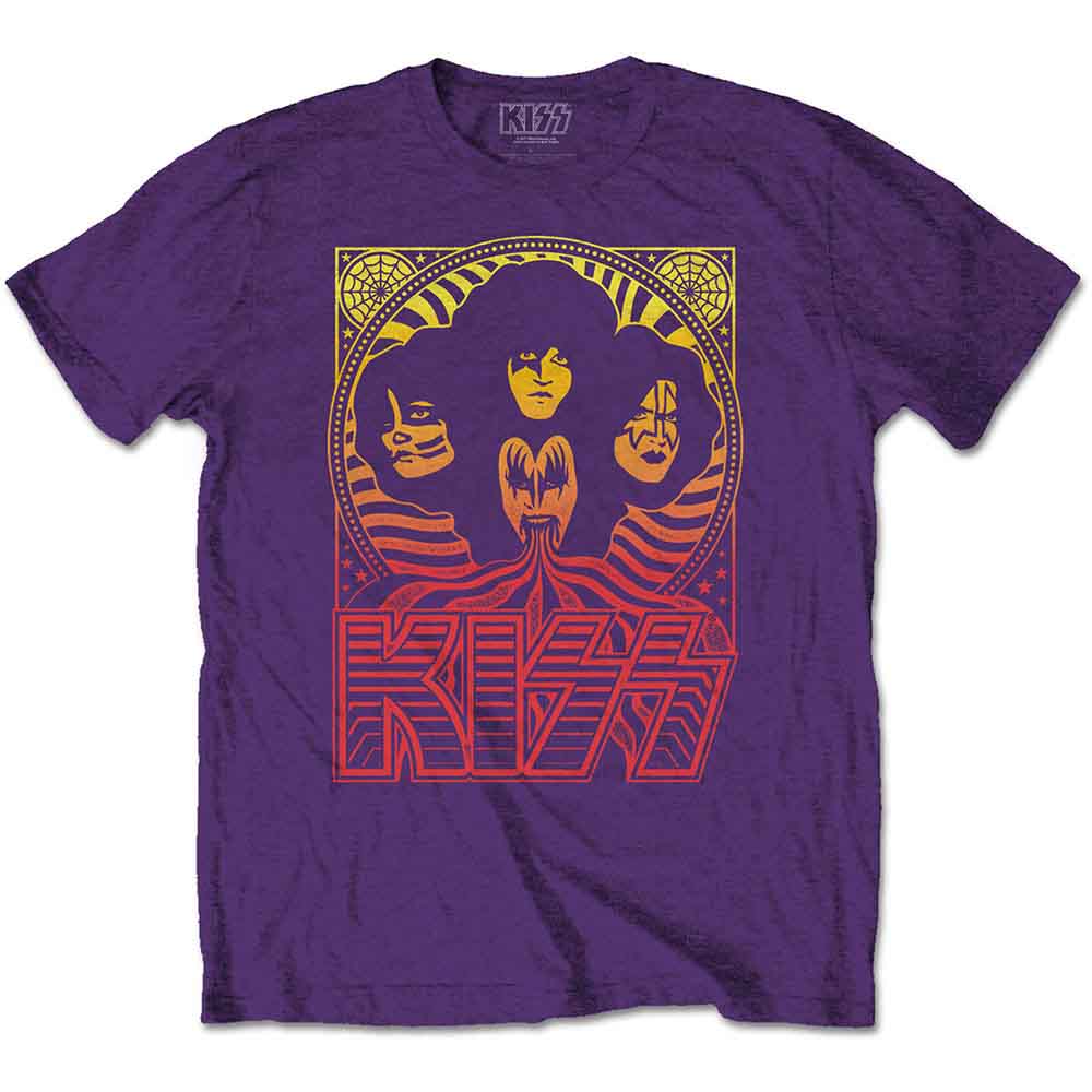 KISS Unisex T-Shirt Gradient Group Purple (M)