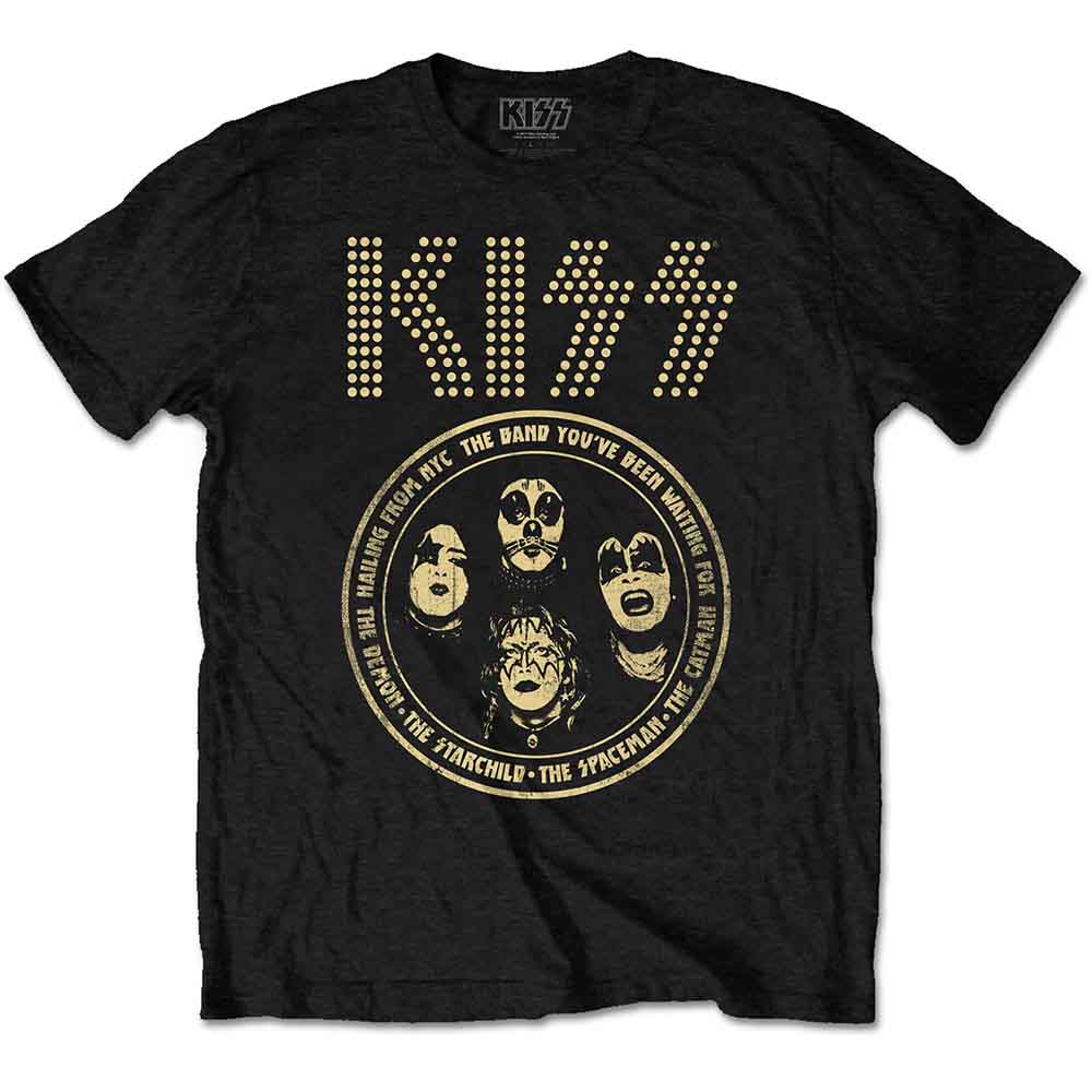 KISS Unisex T-Shirt Band Circle Black (XL)