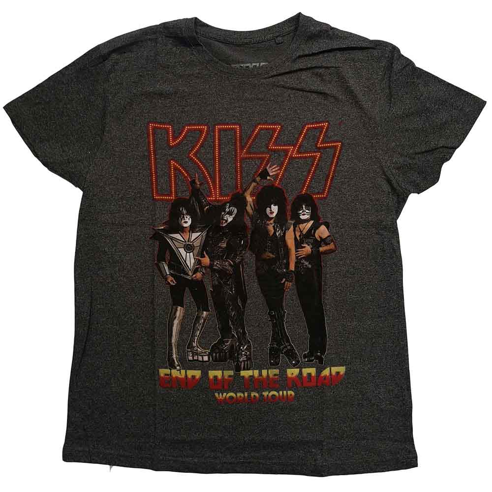 KISS Unisex T-Shirt End Of the Road Tour Grey/Black (XL)