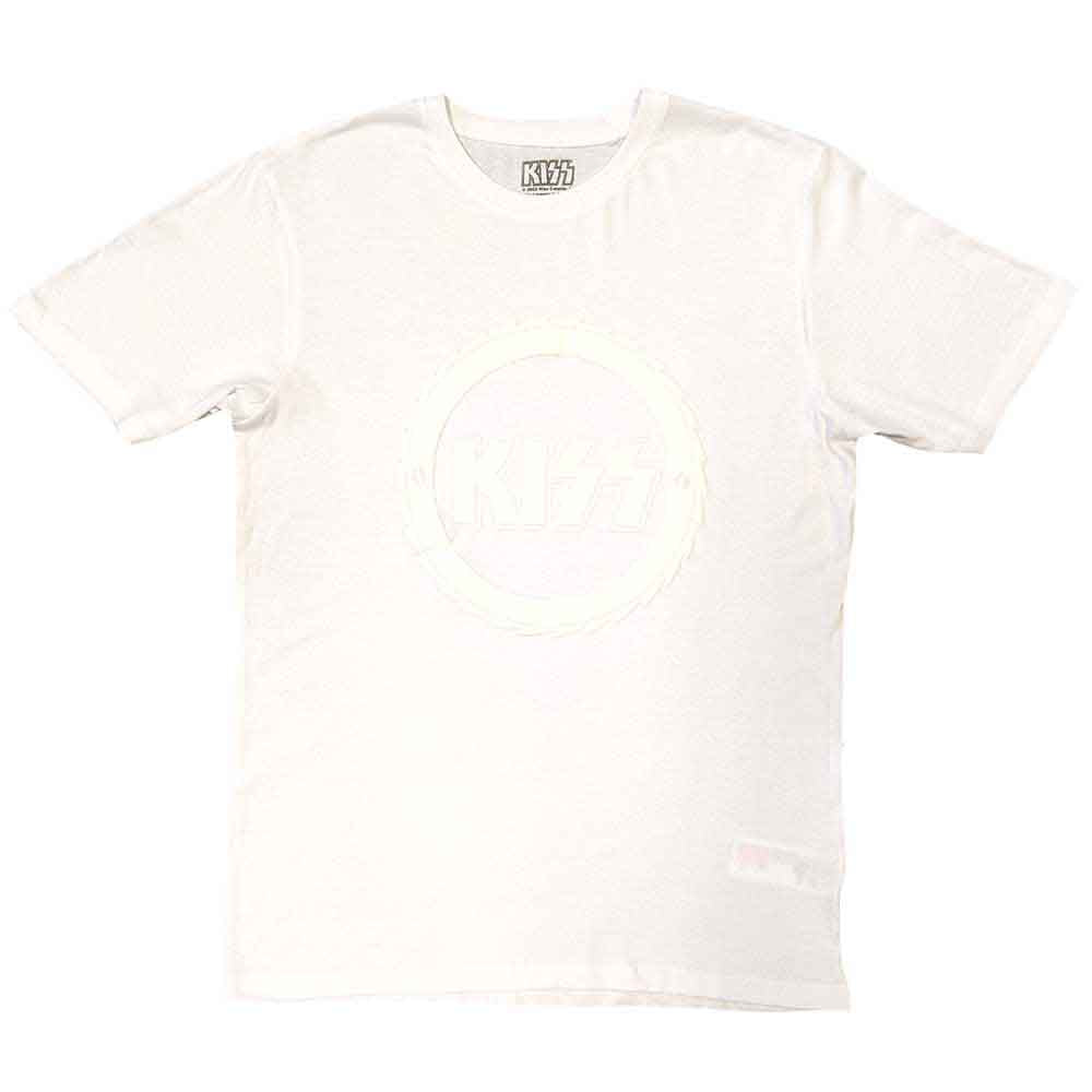 KISS Unisex T-Shirt Buzzsaw Logo (Hi-Build) White (XL)