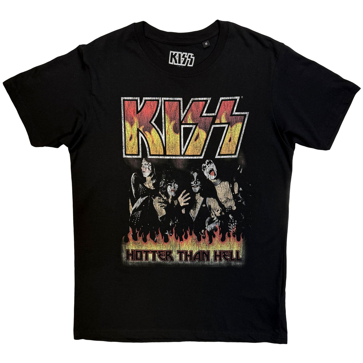 KISS Unisex T-Shirt Hotter Than Hell Black (L)
