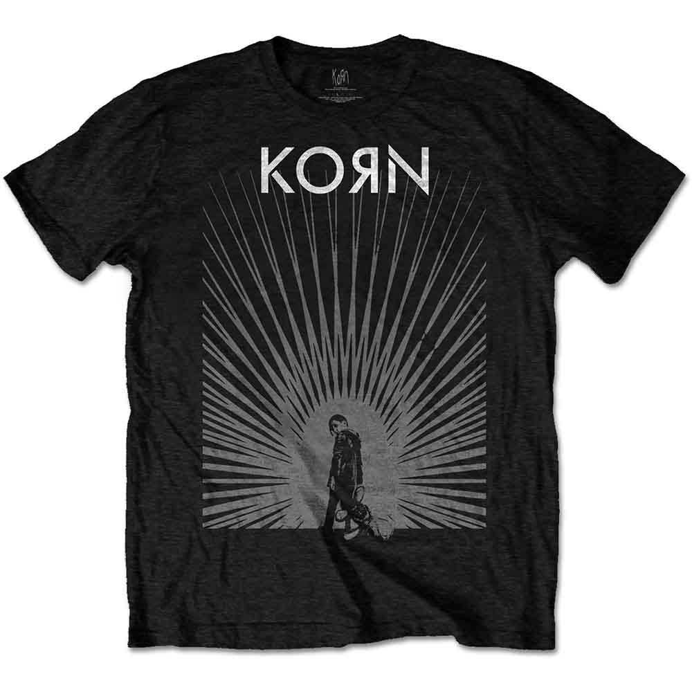 Korn Unisex T-Shirt Radiate Glow Black (S)