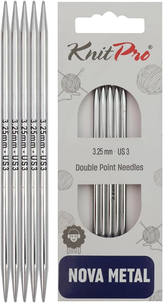 KnitPro Knitting Pins Double-Ended Nova Metal 15cm x 3.25mm (5pc)