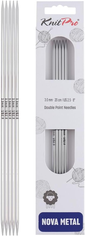 KnitPro Knitting Pins Double-Ended Nova Metal 20cm x 3.00mm (5pc)