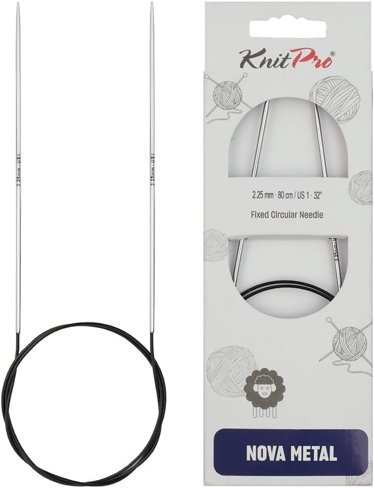 KnitPro Knitting Pins Circular Fixed Nova Metal 80cm x 2.25mm