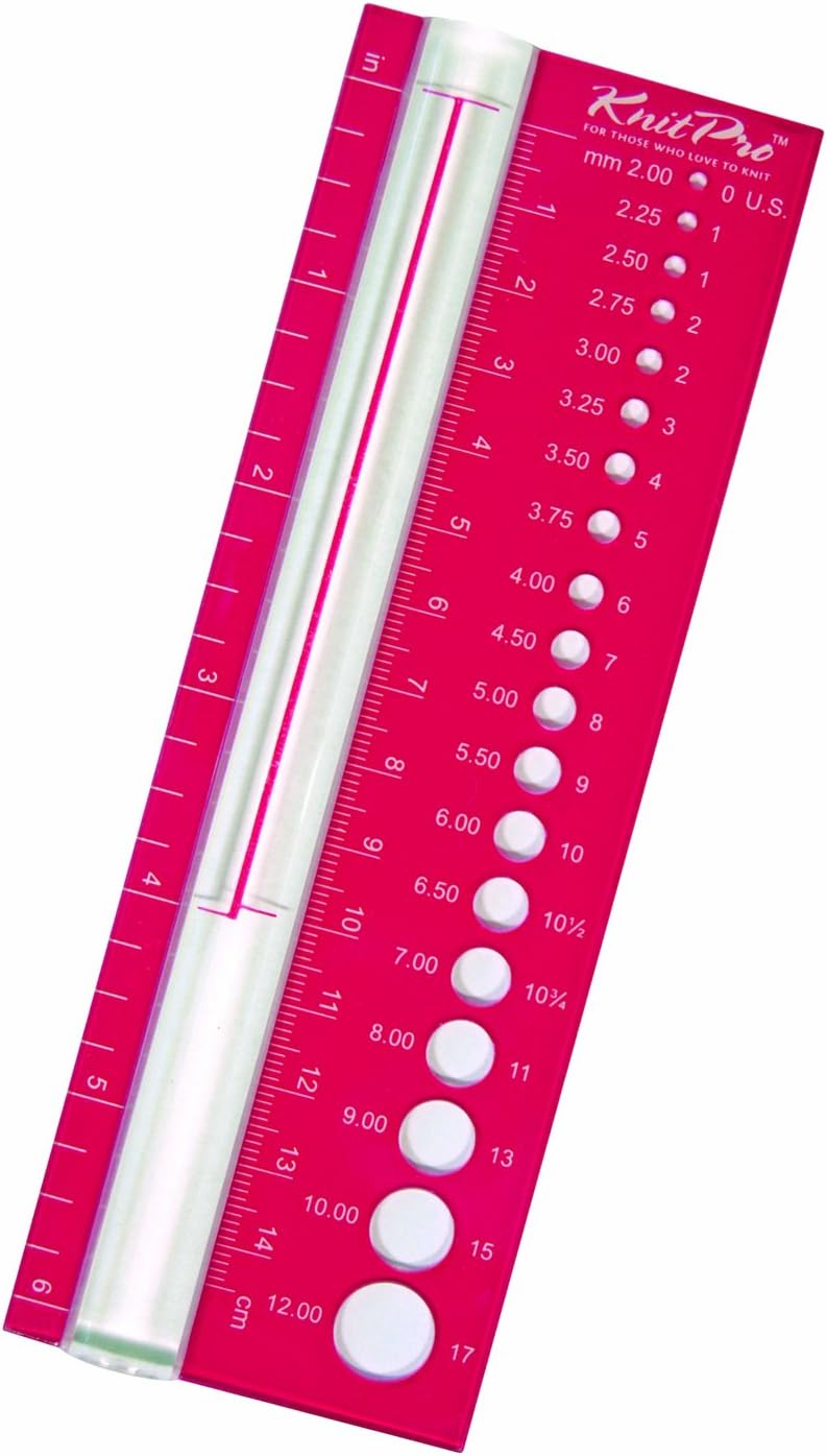 KnitPro Needle Size Gauge Red