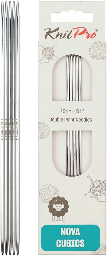 KnitPro Knitting Pins Double-Ended Nova Cubics 20cm x 2.50mm (5pc)
