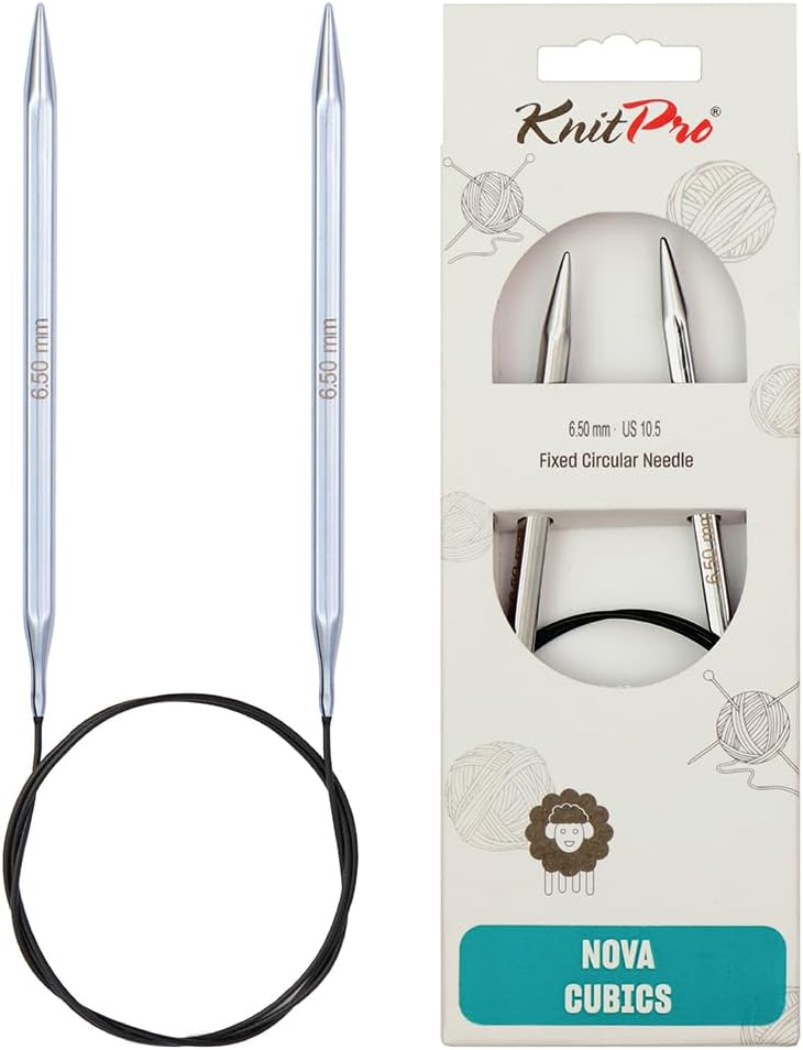 KnitPro Knitting Pins Circular Fixed Nova Cubics 80cm x 6.50mm