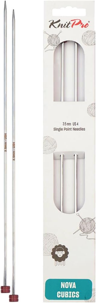 KnitPro Knitting Pins Single-Ended Nova Cubics 25cm x 3.50mm (Pair)
