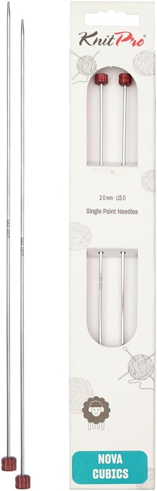 KnitPro Knitting Pins Single-Ended Nova Cubics 35cm x 2.00mm (Pair)