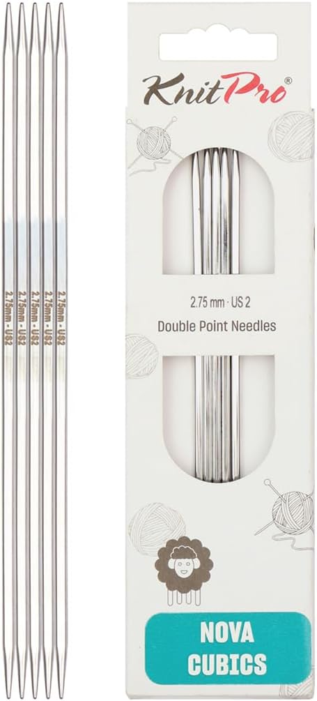KnitPro Knitting Pins Double-Ended Nova Cubics 12.5cm x 2.75mm (5pc)