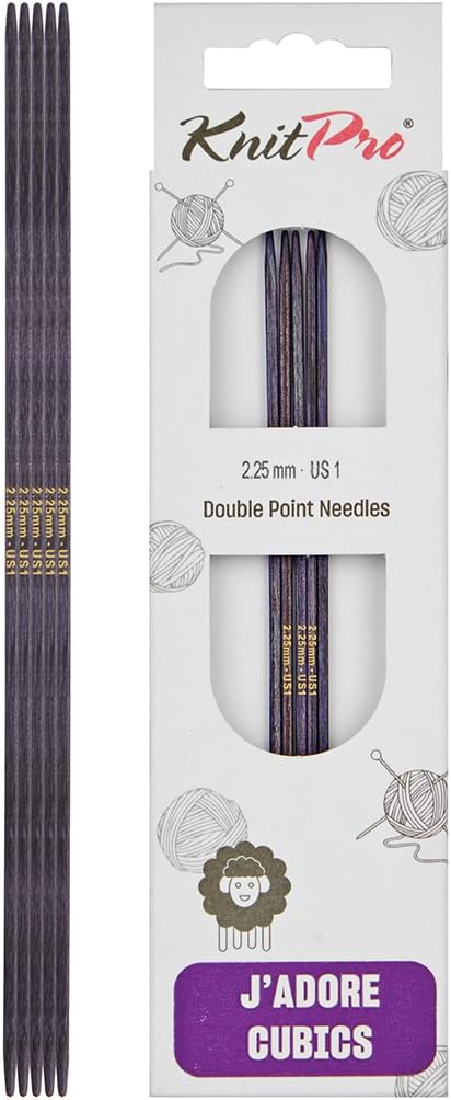 KnitPro Knitting Pins Double-Ended  J'Adore Cubics 15cm x 2.25mm (5pc)