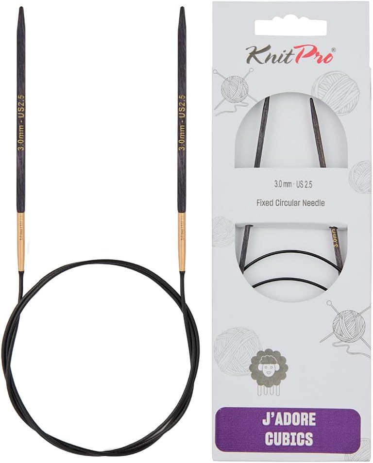 KnitPro Knitting Pins Circular Fixed J'Adore Cubics 60cm x 3.00mm