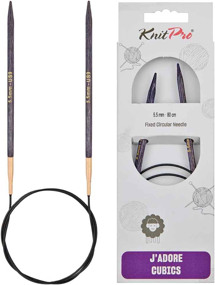 KnitPro Knitting Pins Circular Fixed J'Adore Cubics 60cm x 5.50mm