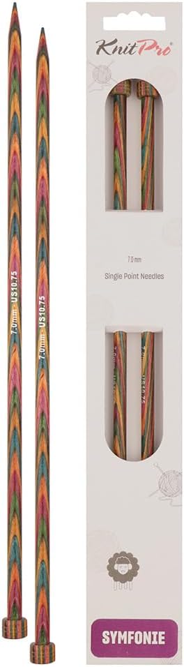 KnitPro Knitting Pins Single-Ended Symfonie 35cm x 7.00mm (Pair)