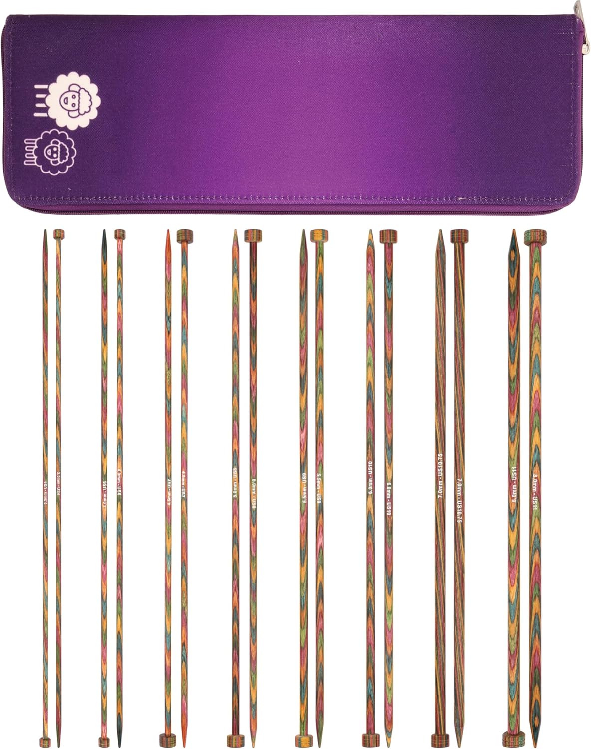KnitPro Knitting Pins Single-Ended Symfonie 35cm Assorted Set