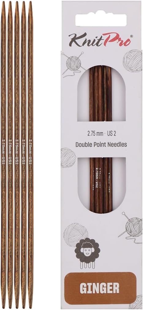 KnitPro Knitting Pins Double-Ended Ginger 20cm x 2.75mm (5pc)