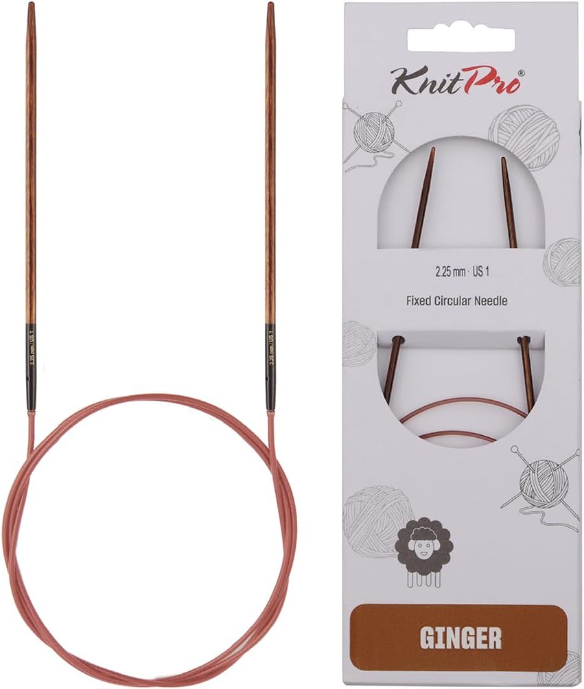 KnitPro Knitting Pins Circular Fixed Ginger 40cm x 2.25mm